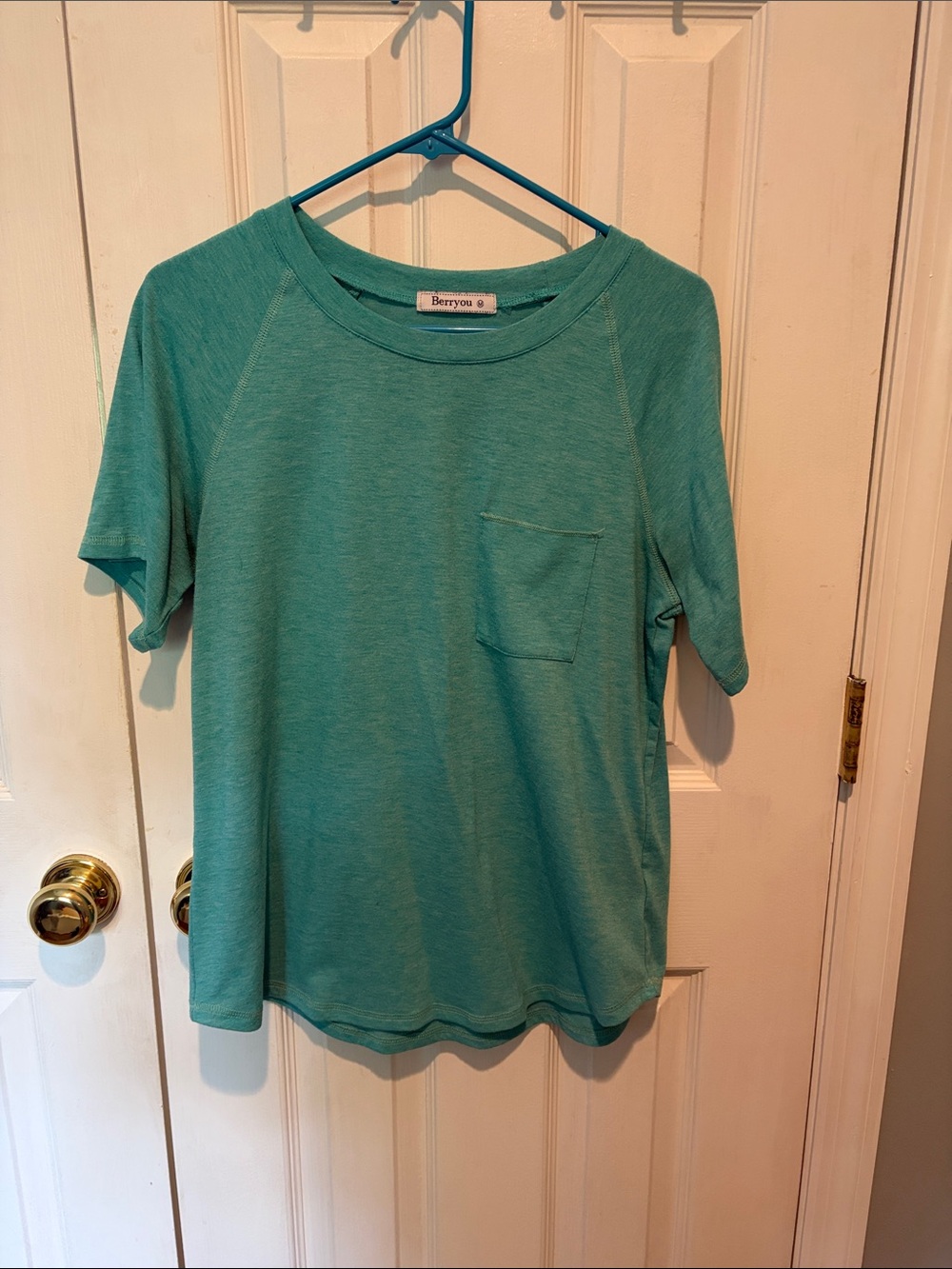 Berryou Teal Short Sleeve Pocket Tee